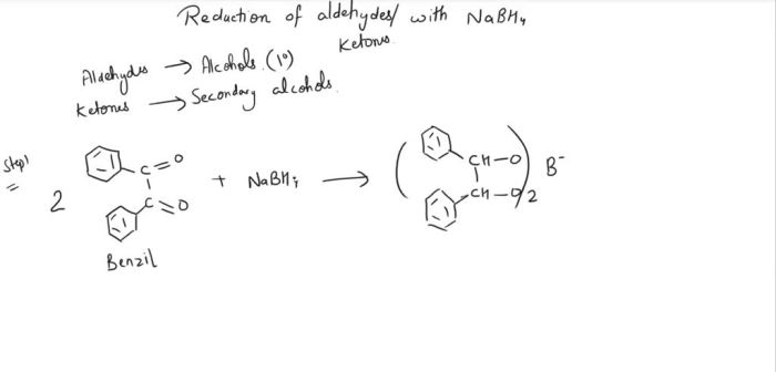 Benzil + nabh4 balanced equation