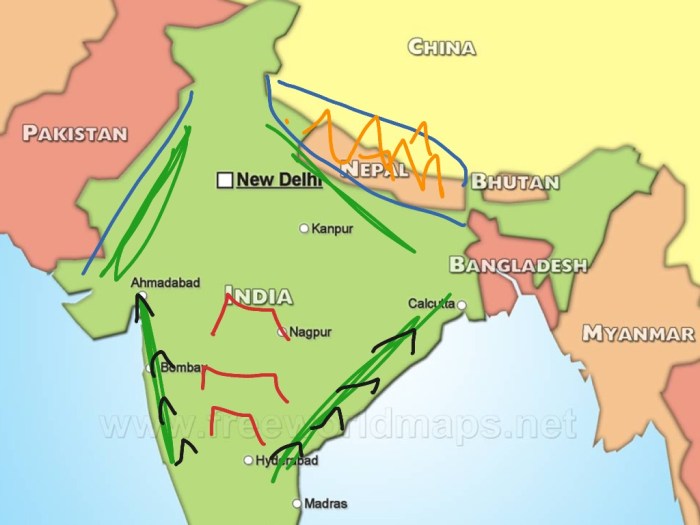 Map of ancient india labeled