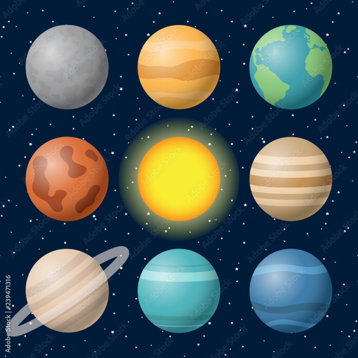 Rank the planets shown in order of increasing overall density