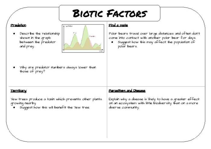 Abiotic vs biotic factors worksheet answer key