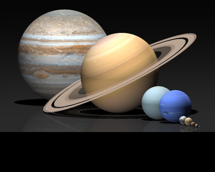 Planets jupiter neptune saturn uranus earth pluto mars mercury venus back front size comparison row enlarge click large generate middle